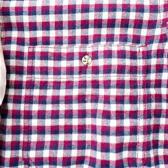 Something Navy Jaime Ruffle Sleeve Plaid Button Up Long Sleeve Top NWT XS - Picture 8 of 16